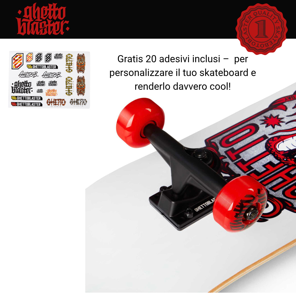 Skate per iniziare Kobra red 7.8" tavola skateboard