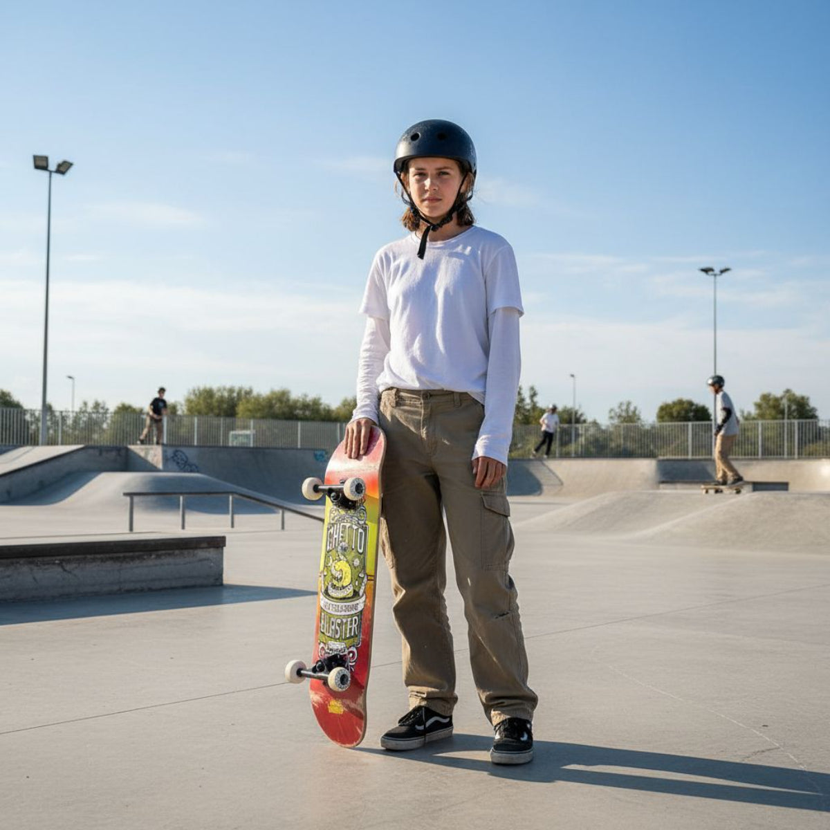 Skate per iniziare Skull red yellow 8.0" tavola skateboard