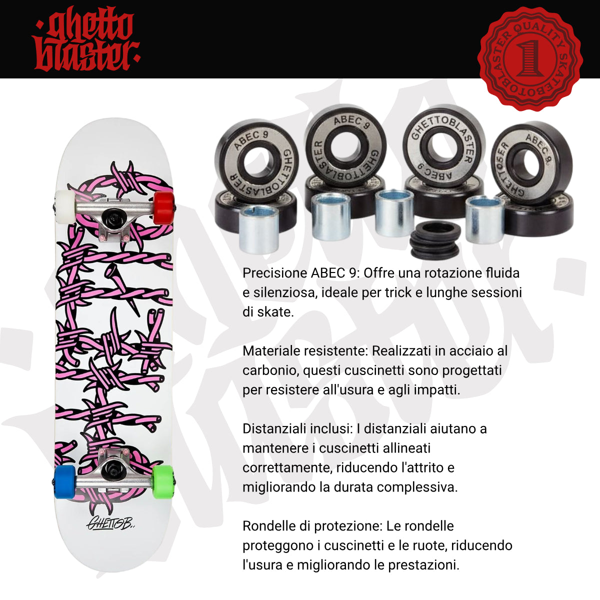 Skate per iniziare Barbed Wire Pink 8.125" tavola skateboard