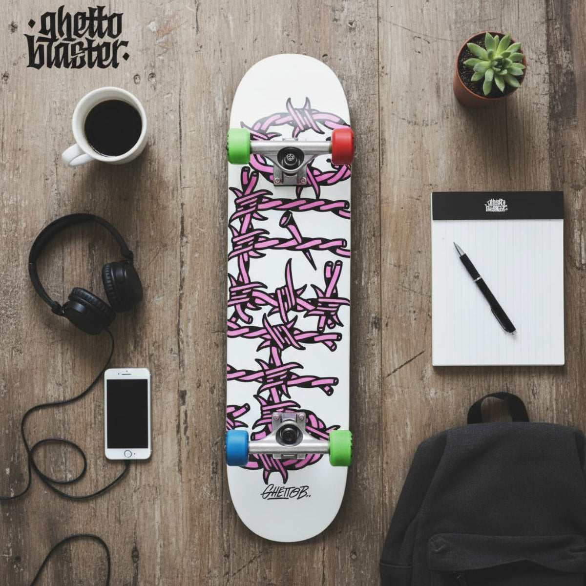 Skate per iniziare Barbed Wire Pink 8.125" tavola skateboard