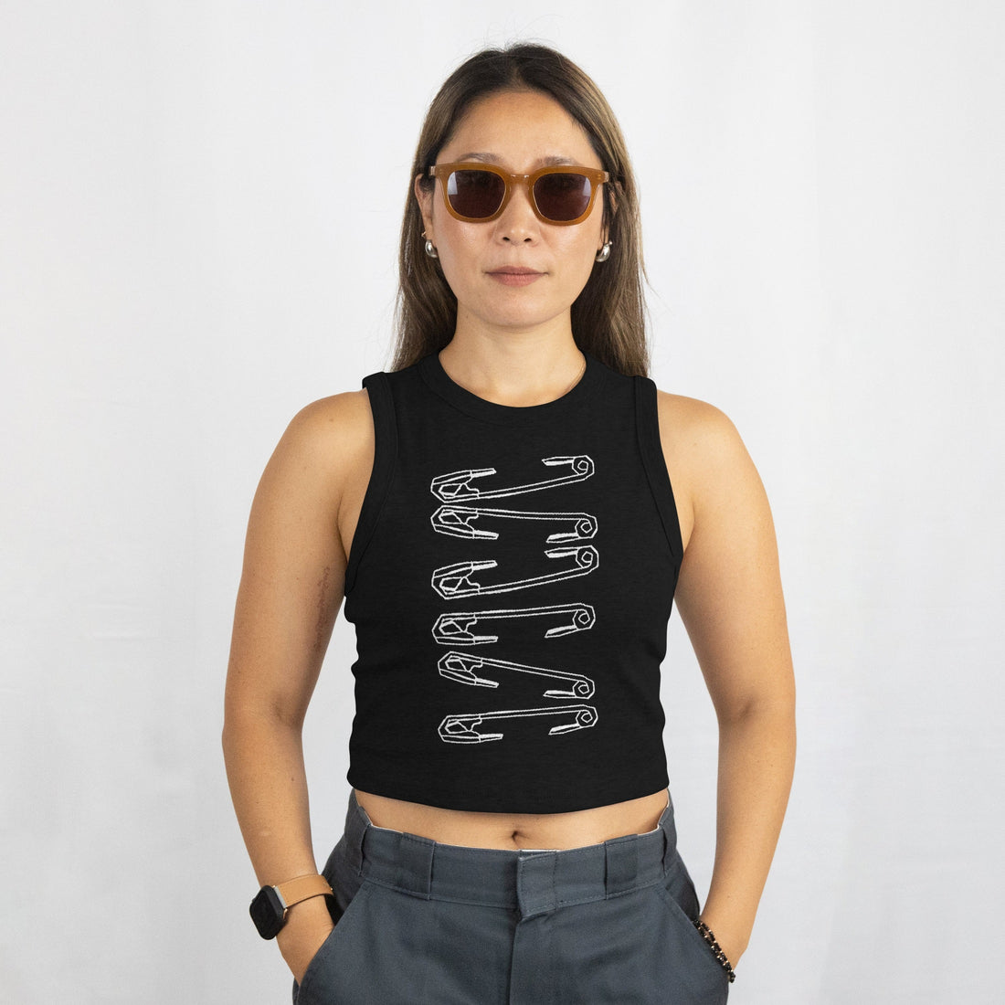 Spille Crop Top Black