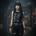 Spille Crop Top Donna Black-Ghettoblaster top