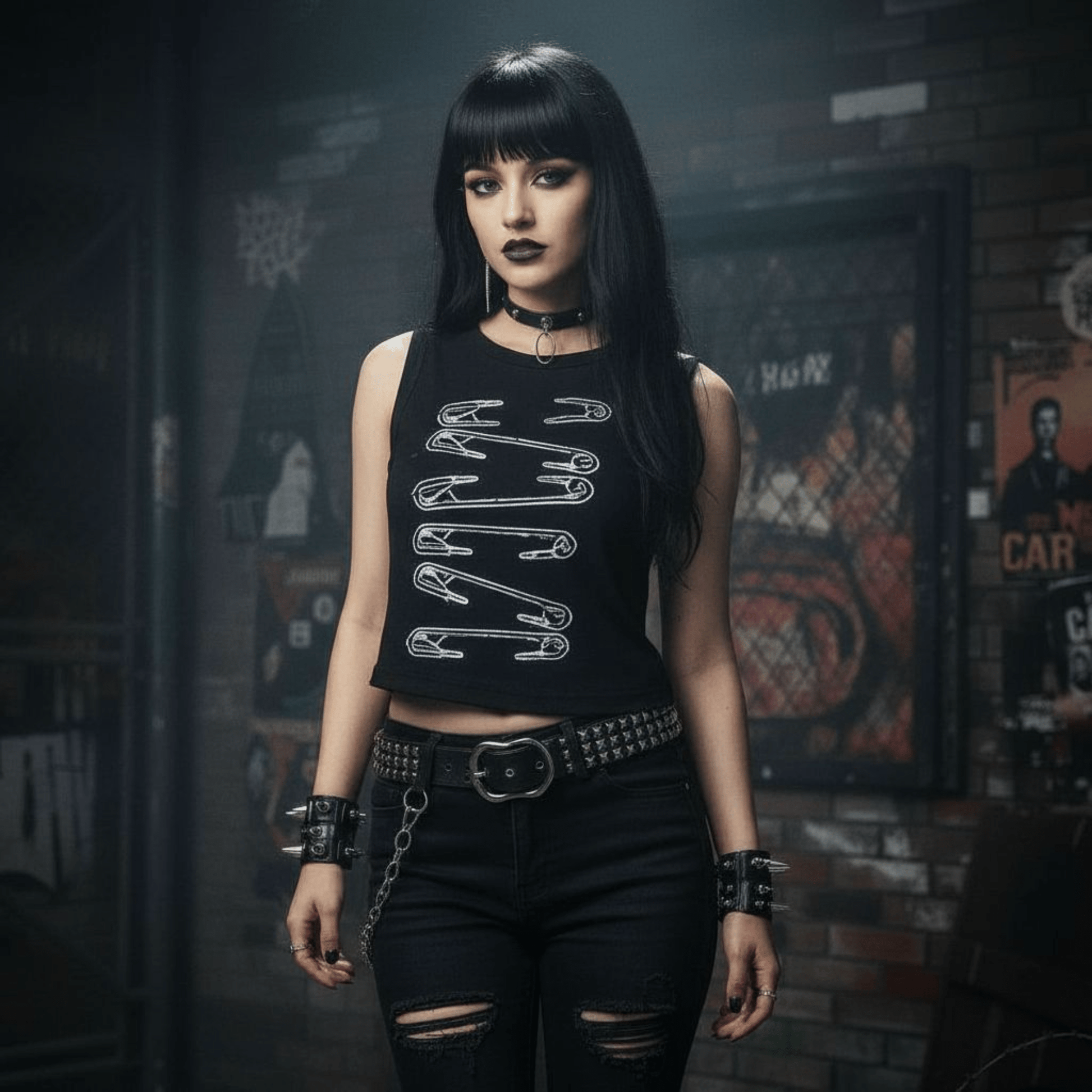 Spille Crop Top Donna Black-Ghettoblaster top