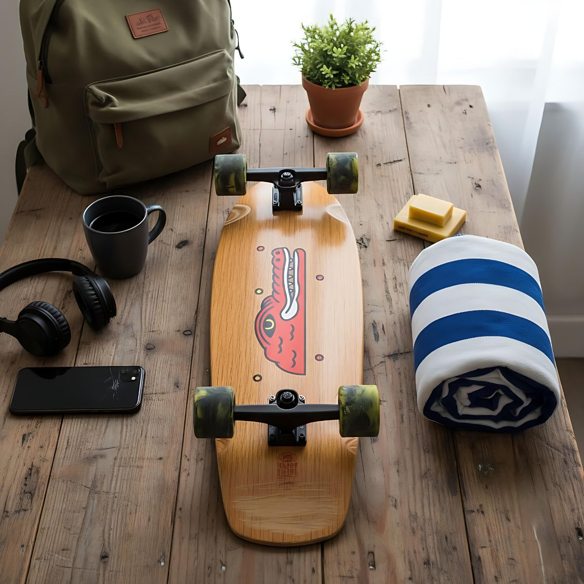 Surfskate Crocodile 30"x 9,75" skateboard