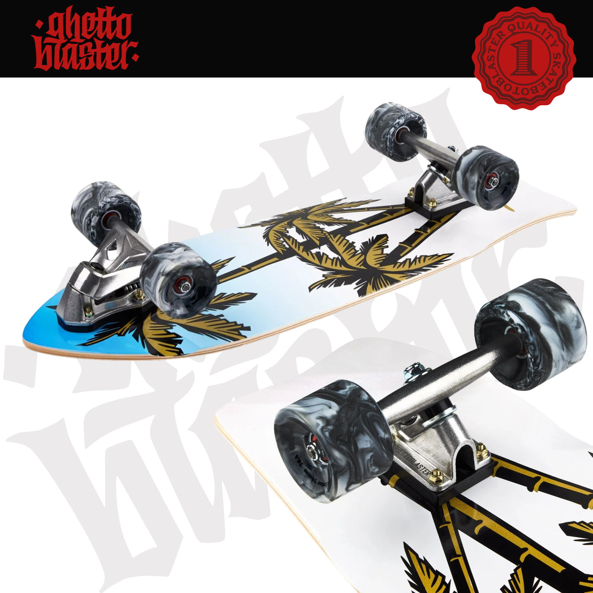 Surfskate Palm Sun 30" x 9.75 skateboard