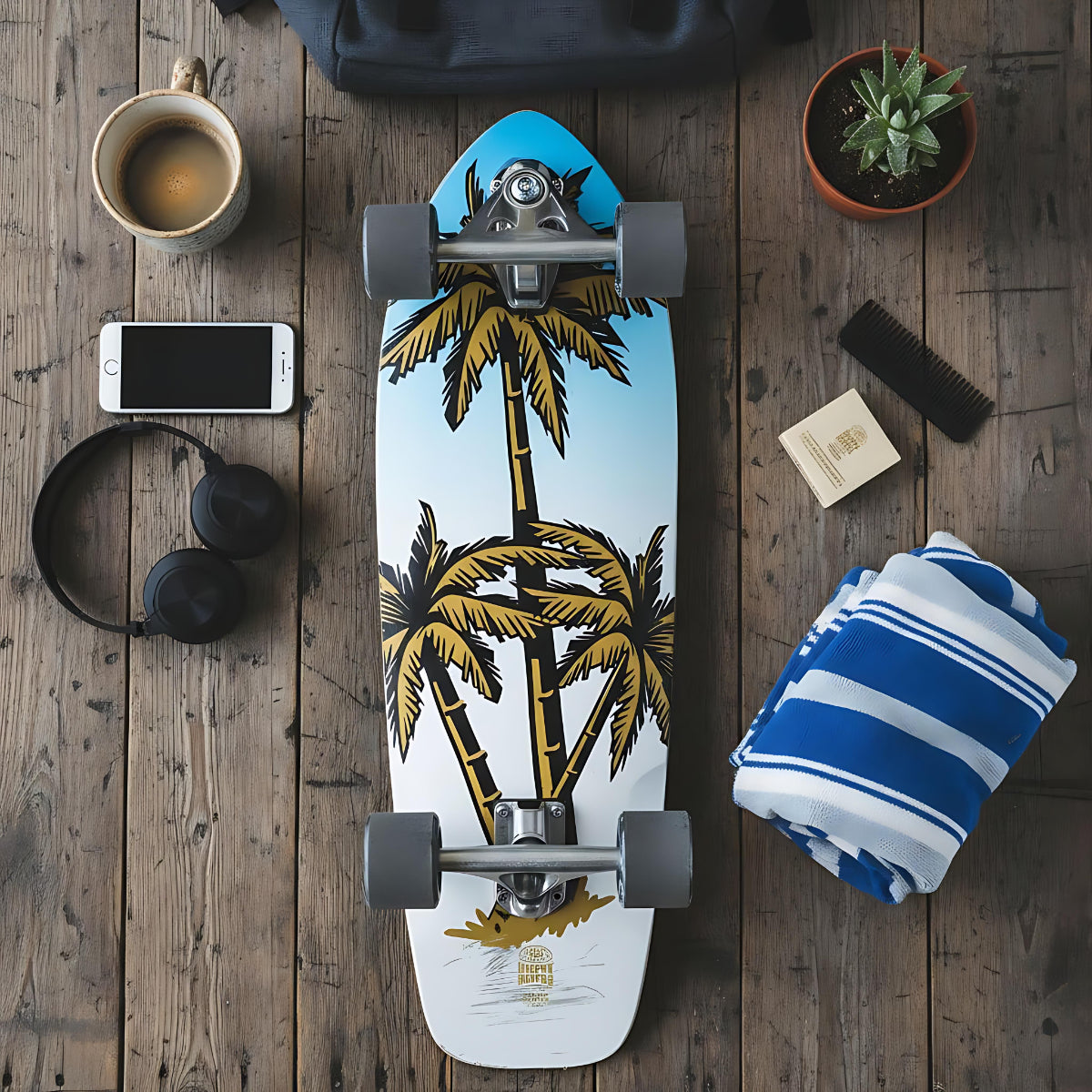 Surfskate Palm Sun 30" x 9.75 skateboard