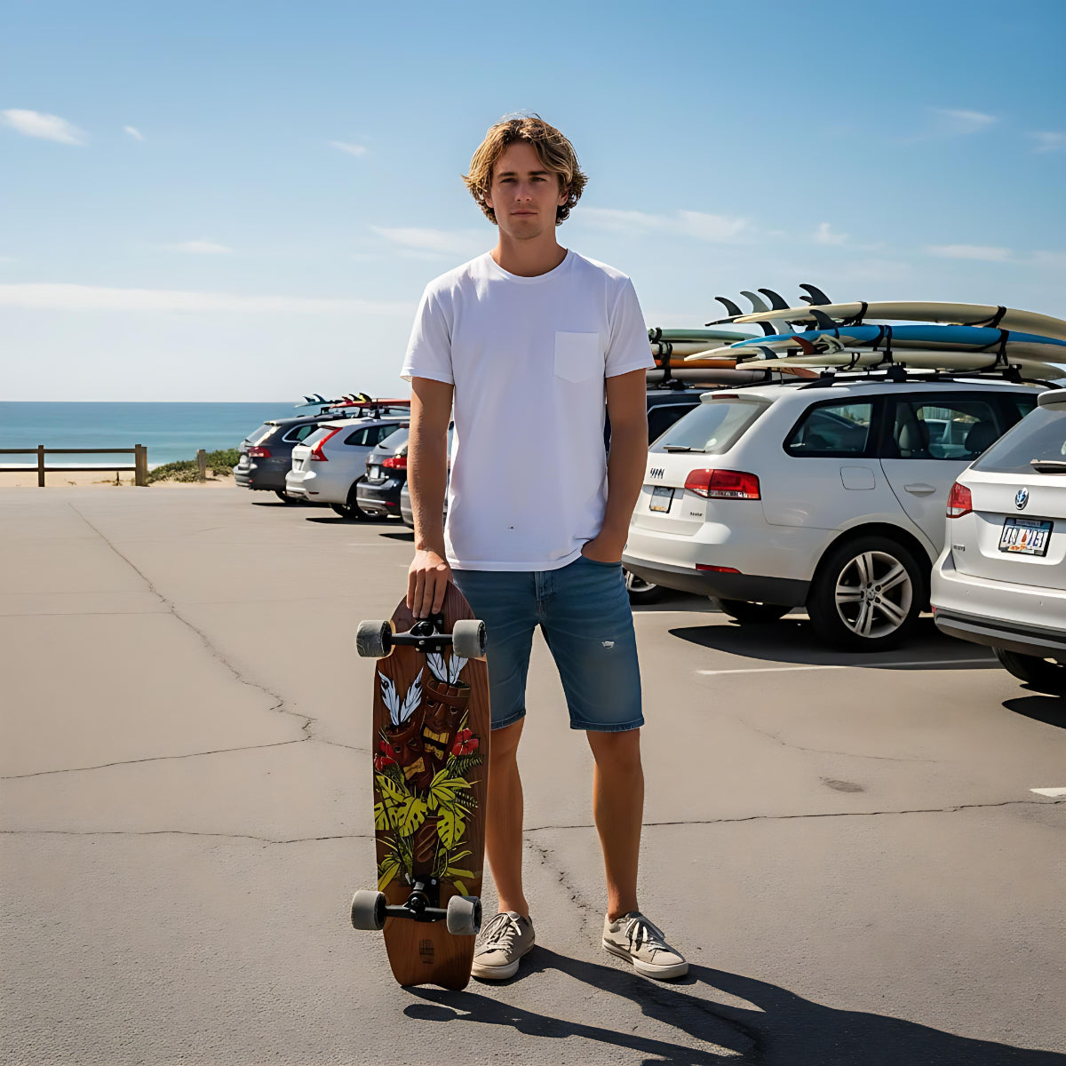 Surfskate Fishtail Tiki Totem 32" skateboard