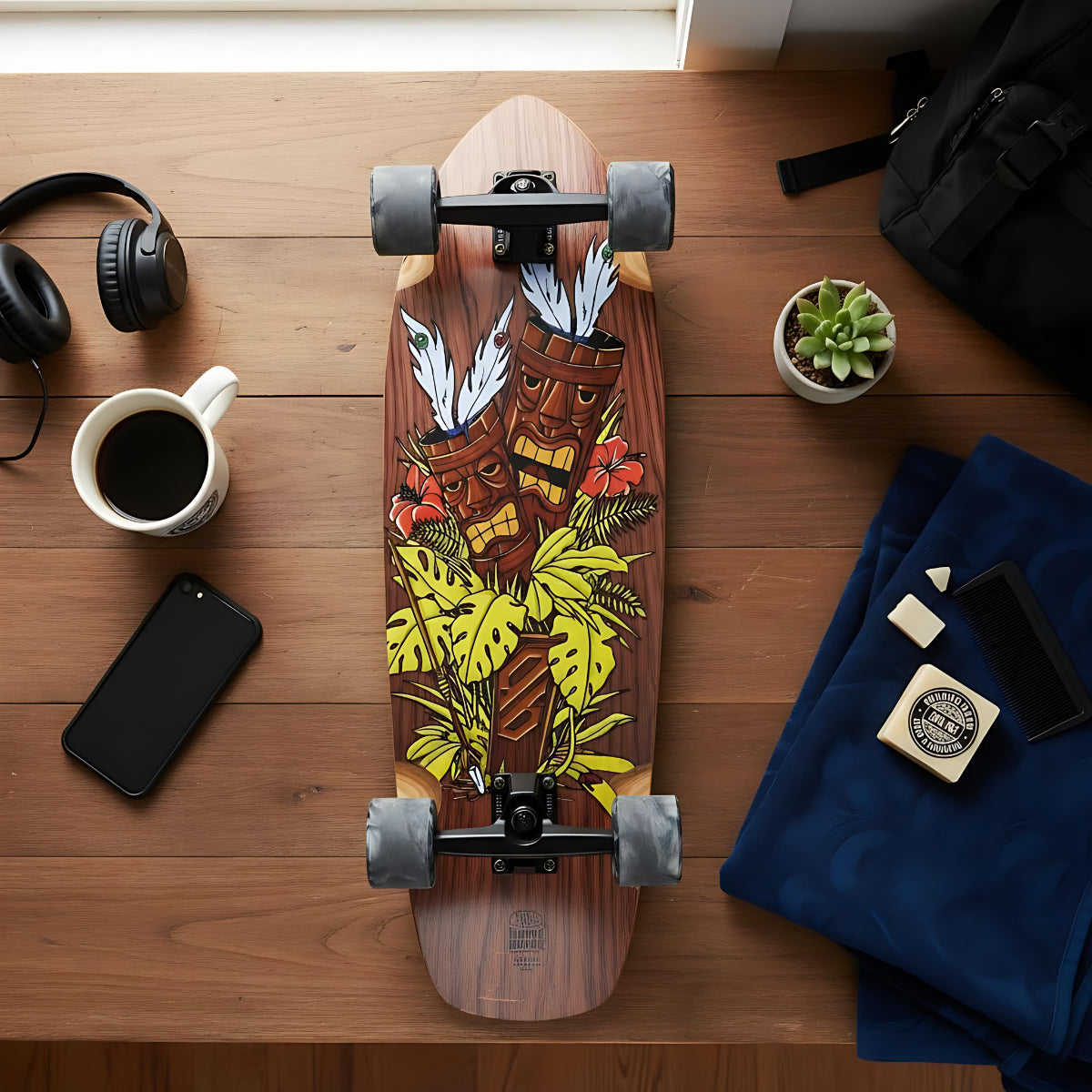 Surfskate Tiki Totem 32" x 9.875" skateboard