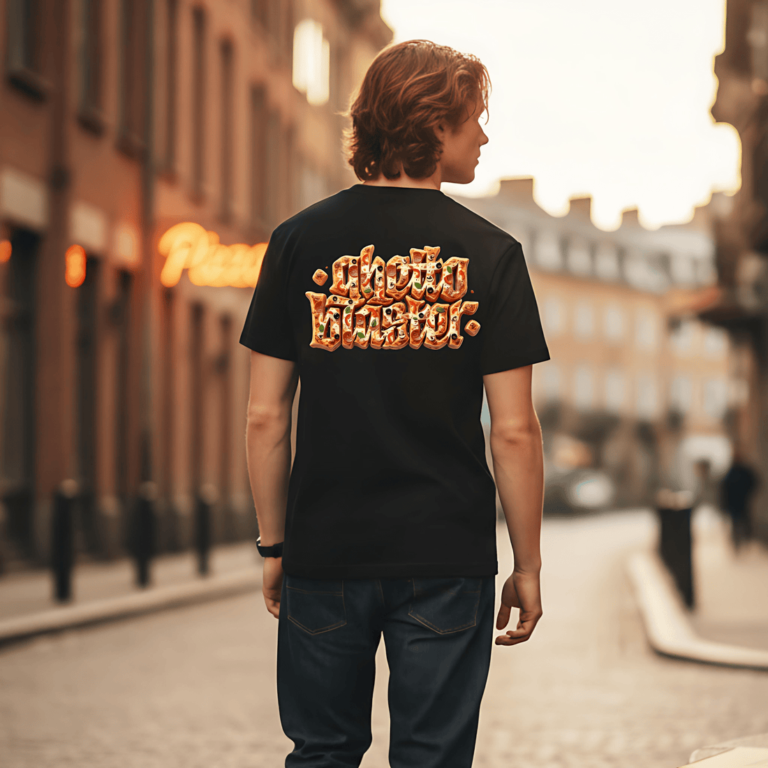 T-Shirt Corporate Pizza-Black-Streetwear