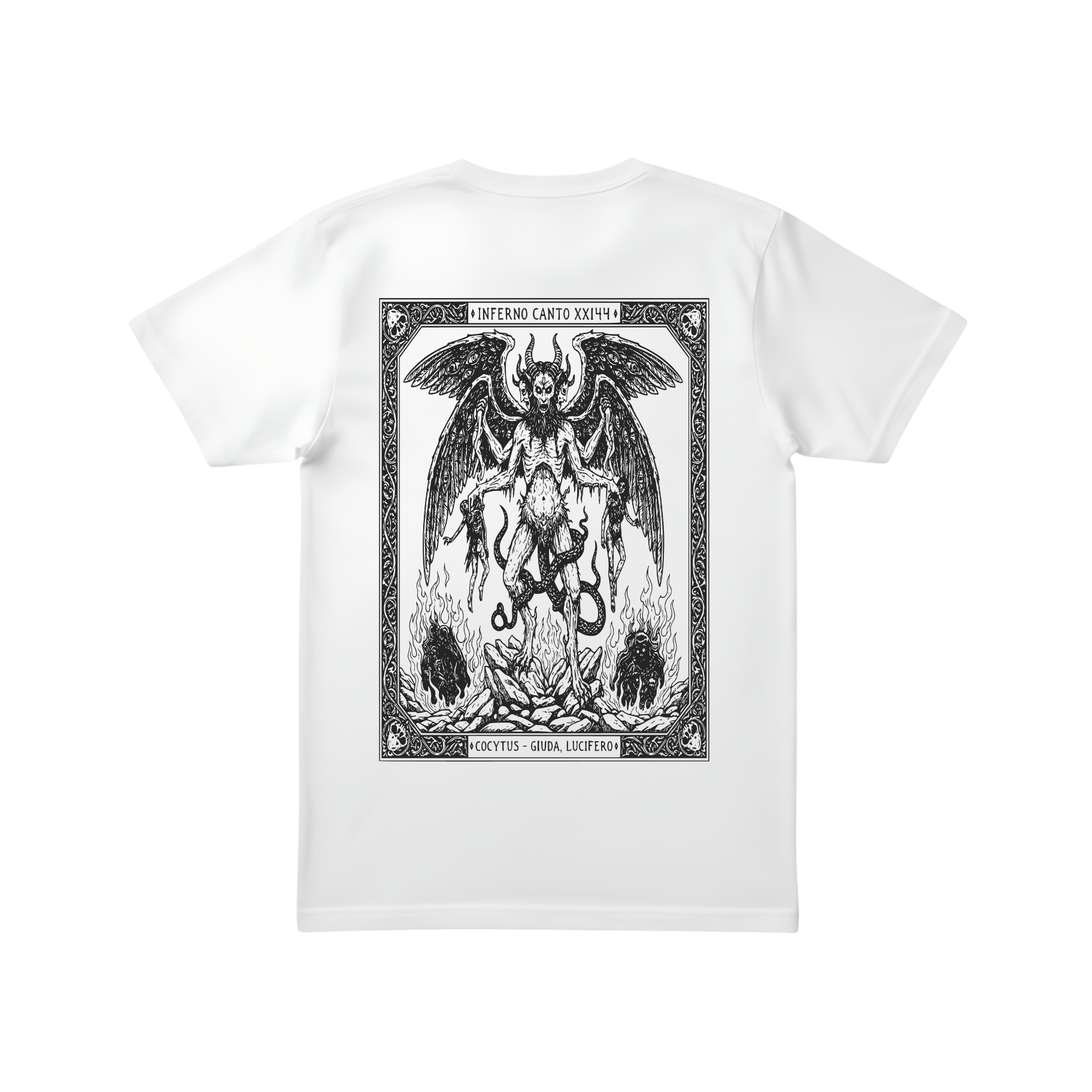 T-Shirt Dante series Lucifer-White-Streetwear