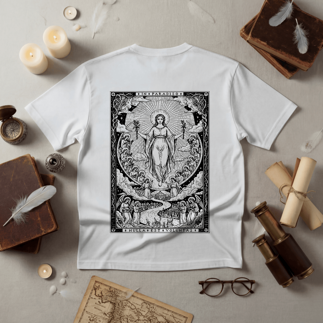 T-Shirt Dante series Paradise-White-Streetwear