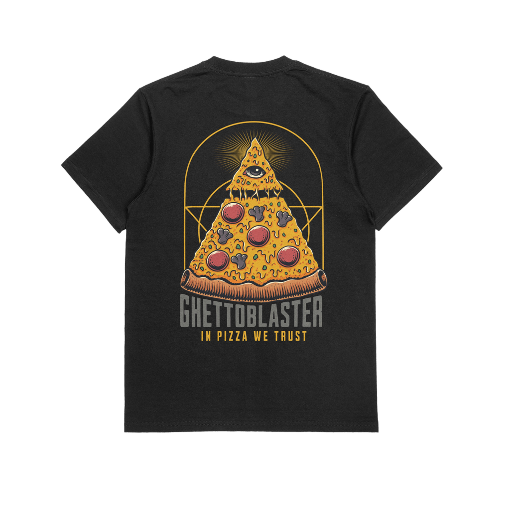 T-Shirt Nera Pizza Trust – Stile Streetwear tee