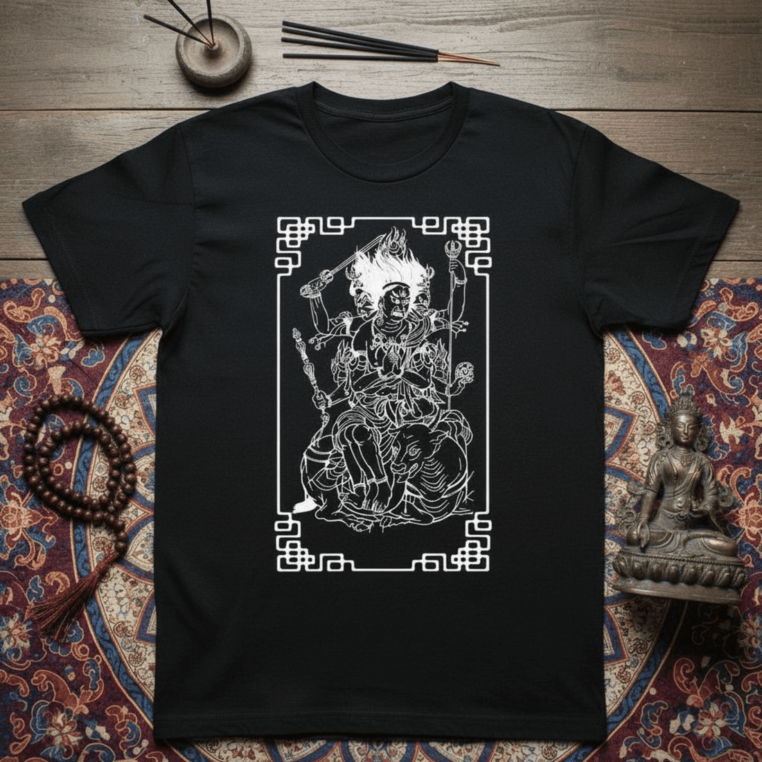 T-Shirt Nero Tibet God – Stile Streetwear