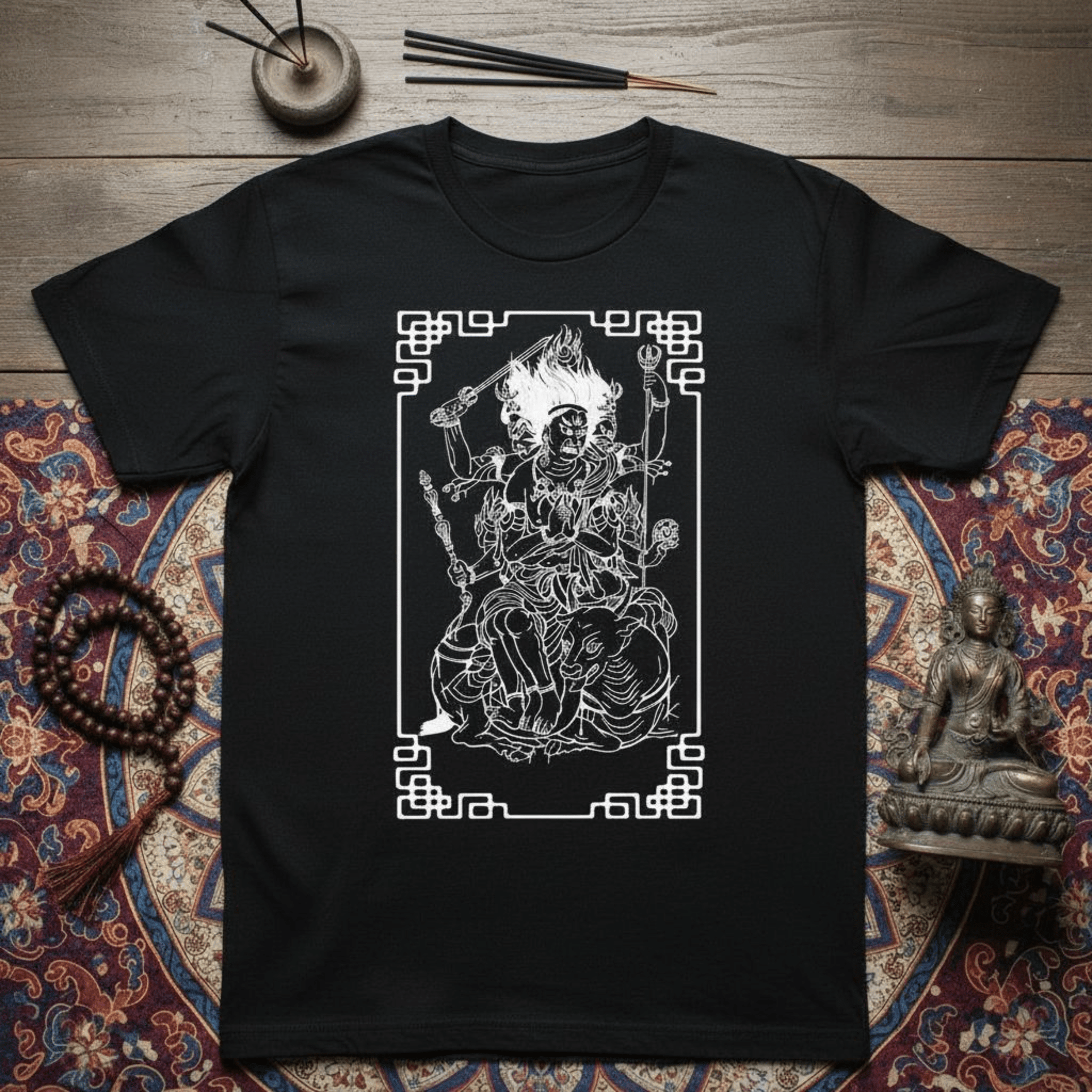 T-Shirt Nero Tibet God – Stile Streetwear tee