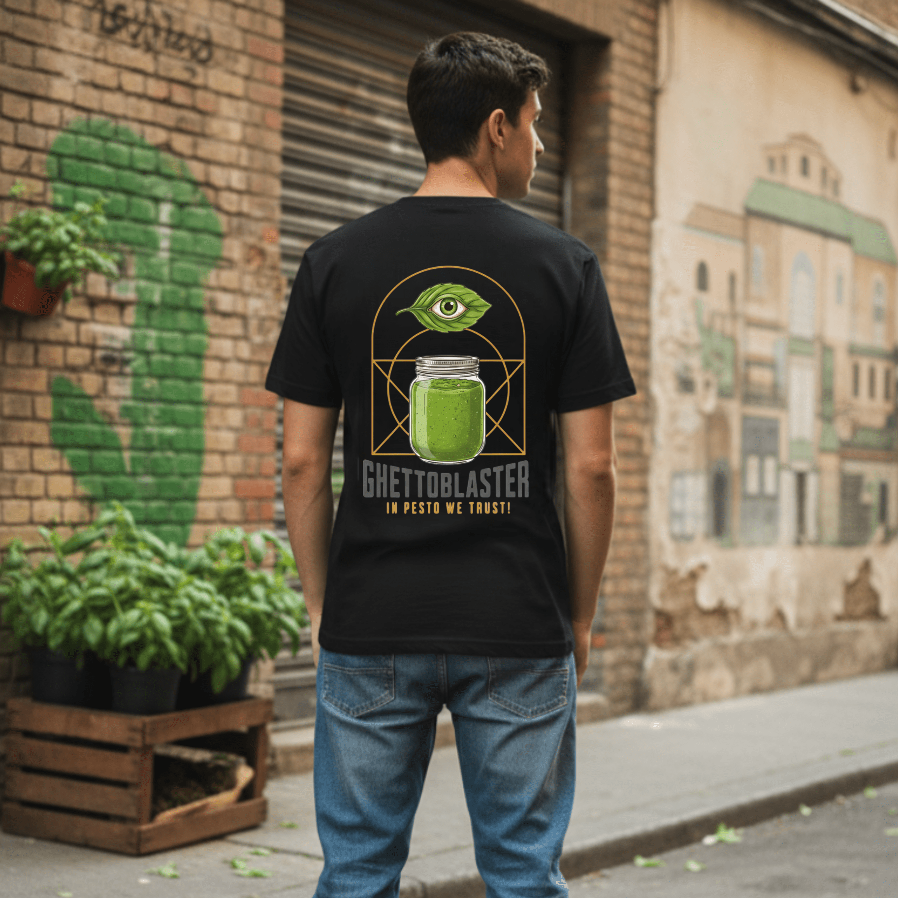 T-Shirt Trust series Pesto-Black-Streetwear