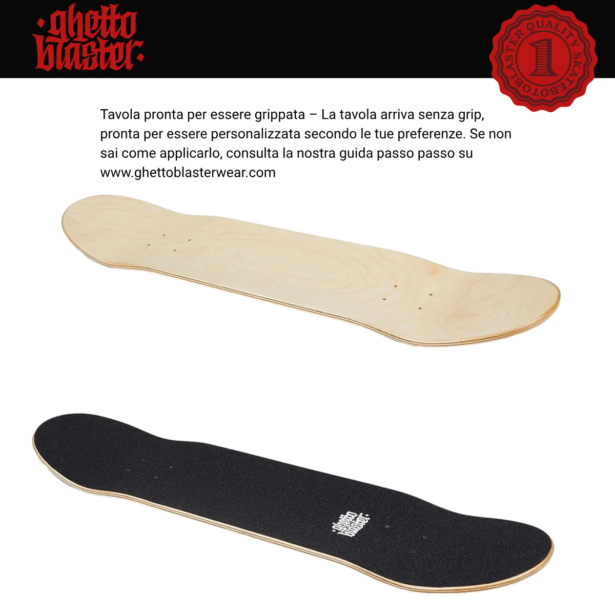Tavola da skate Small Logo Black 8.5" tavola skateboard