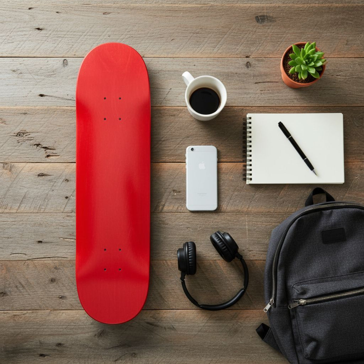 Tavola da skate pre gripped Small Logo Red 8.25" tavola skateboard