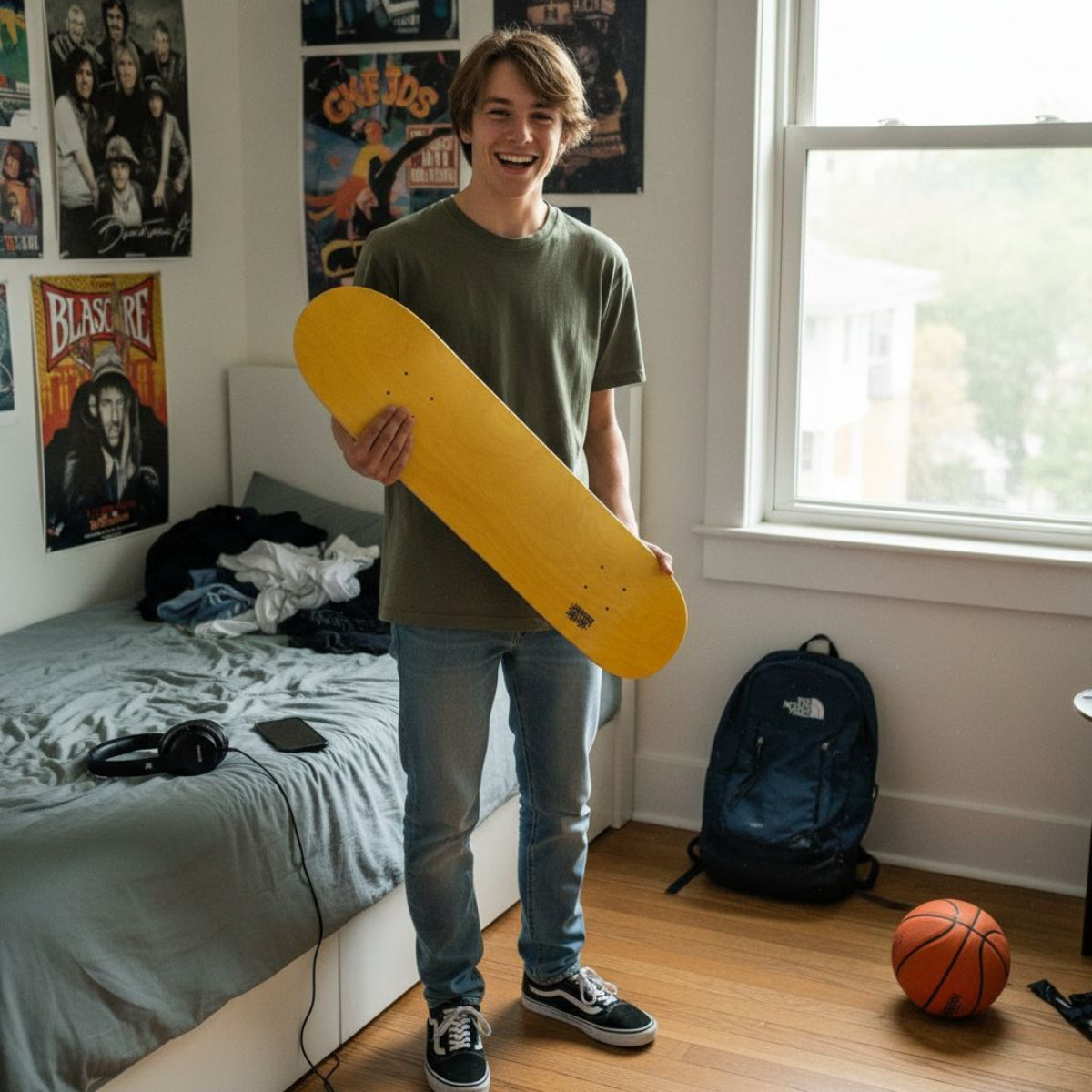 Tavola da skate pre gripped Small Logo Yellow 8.0" tavola skateboard