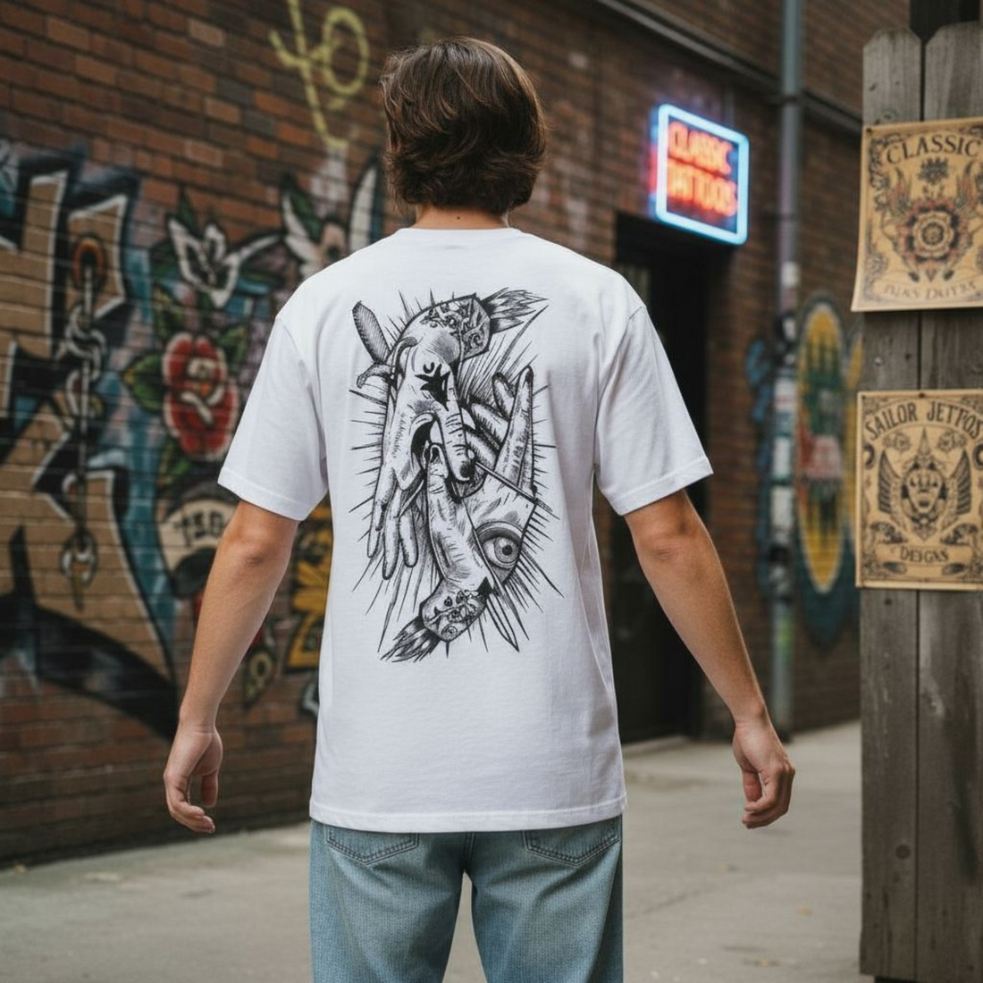 T-shirt blanc Hands