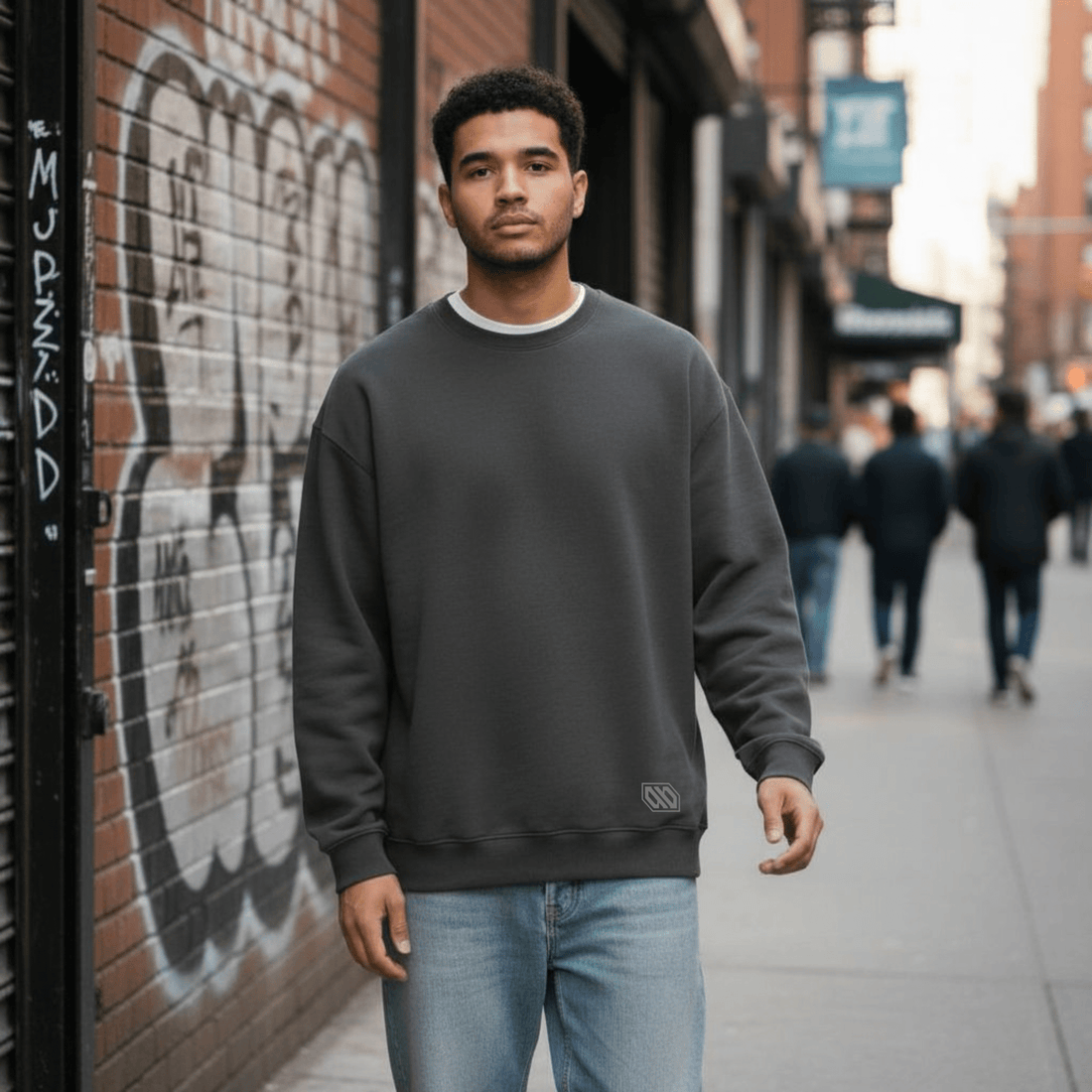 Basic Crew Asphalt Grey - ghettoblasterwear