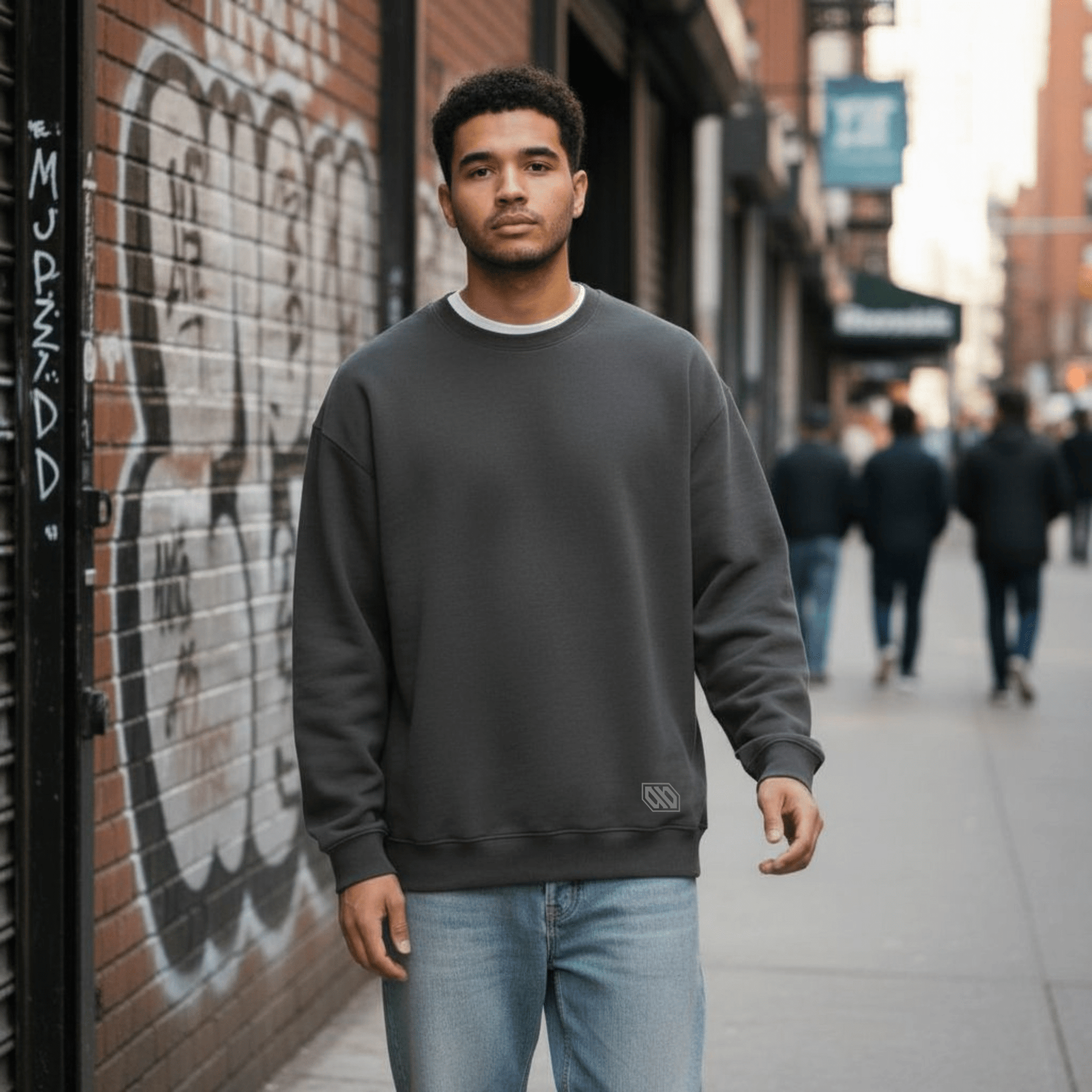 Basic Crew Asphalt Grey - ghettoblasterwear
