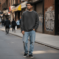 Basic Crew Asphalt Grey - ghettoblasterwear