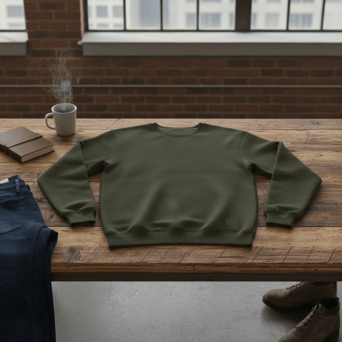 Basic Crew Khaki - ghettoblasterwear