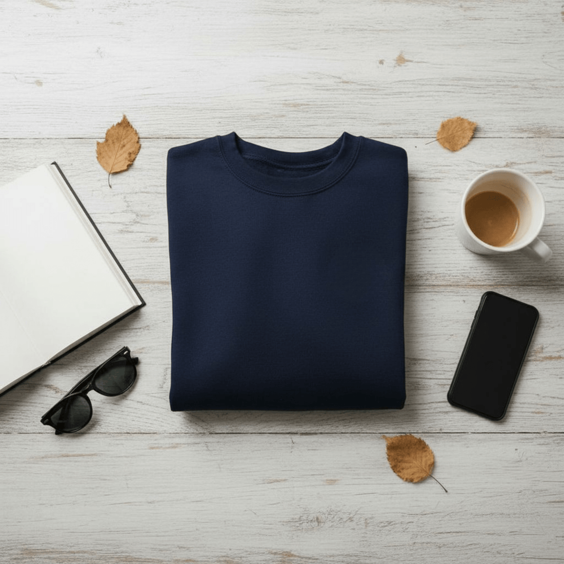 Basic Crew Navy - ghettoblasterwear