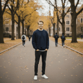 Basic Crew Navy - ghettoblasterwear