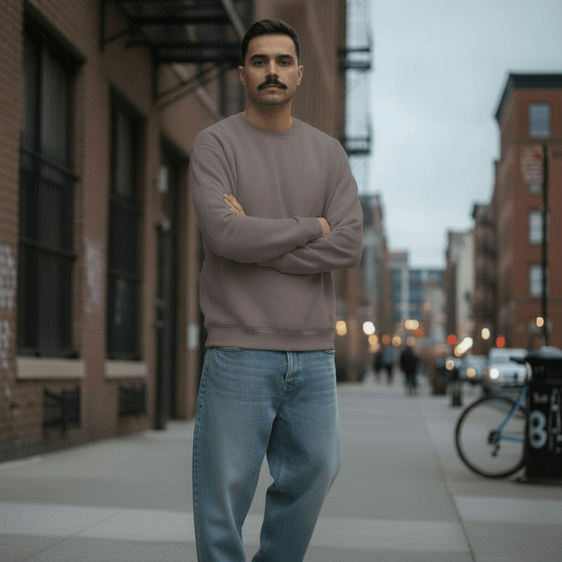Basic Crew Taupe - ghettoblasterwear