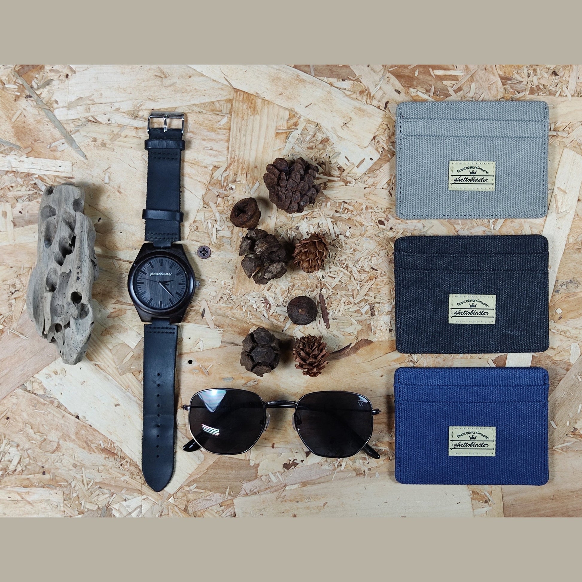 Cardholder in Canvas con Blocco RFID blk - ghettoblasterwear