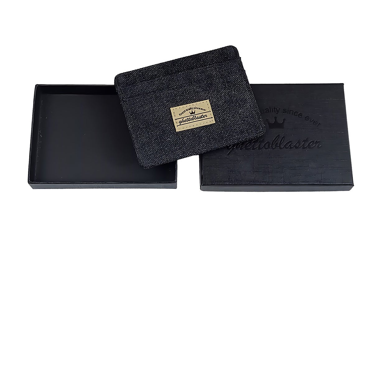 Cardholder in Canvas con Blocco RFID blk - ghettoblasterwear