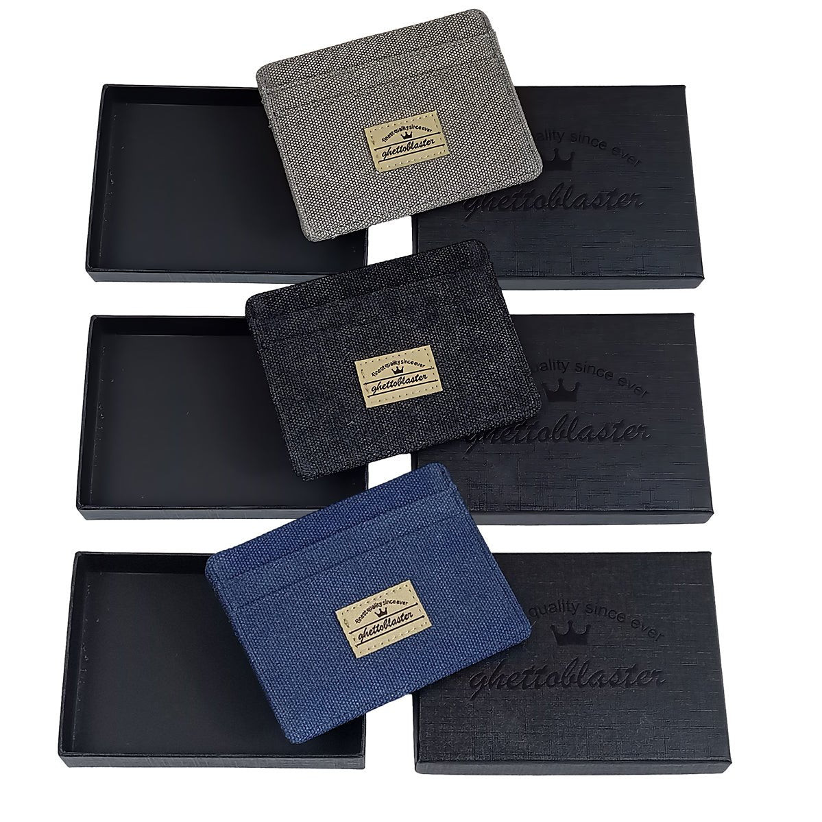 Cardholder in Canvas con Blocco RFID blk - ghettoblasterwear