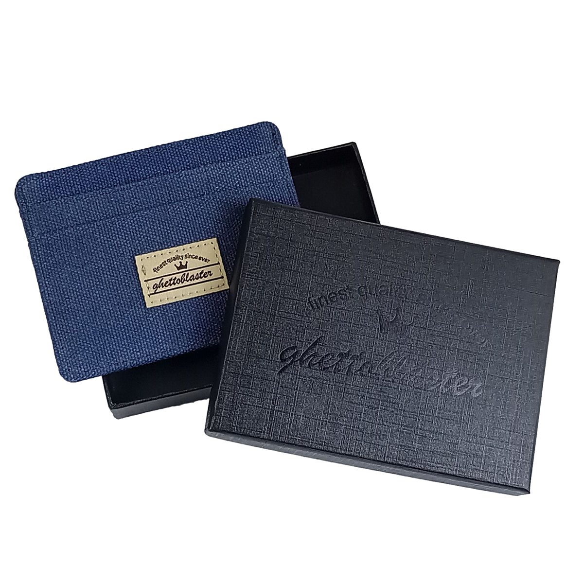 Cardholder in Canvas con Blocco RFID navy - ghettoblasterwear