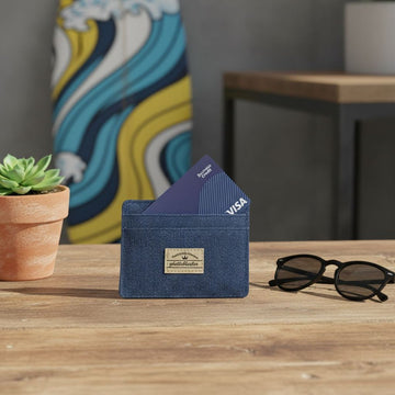 Cardholder in Canvas con Blocco RFID navy - ghettoblasterwear