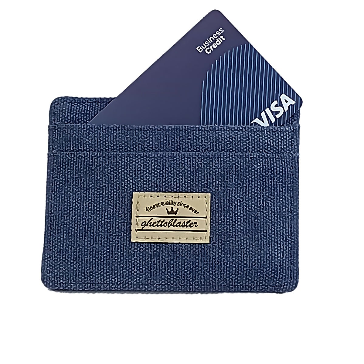 Cardholder in Canvas con Blocco RFID navy - ghettoblasterwear
