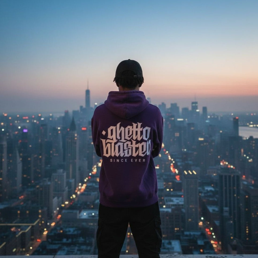 Corporate Hoodie Purple - ghettoblasterwear
