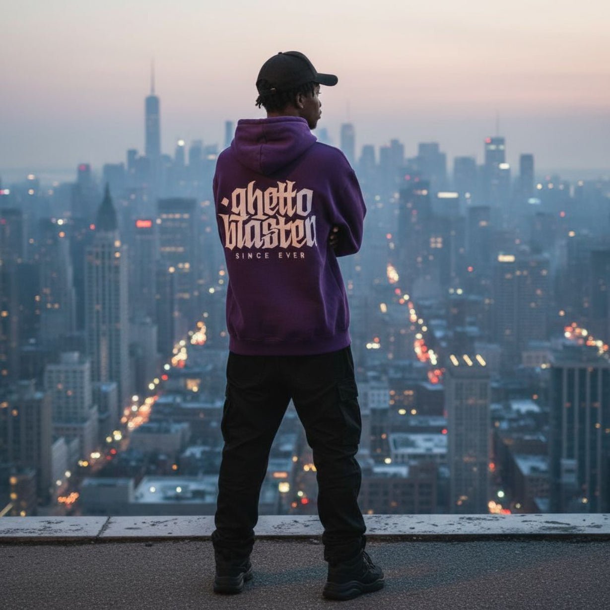 Corporate Hoodie Purple - ghettoblasterwear