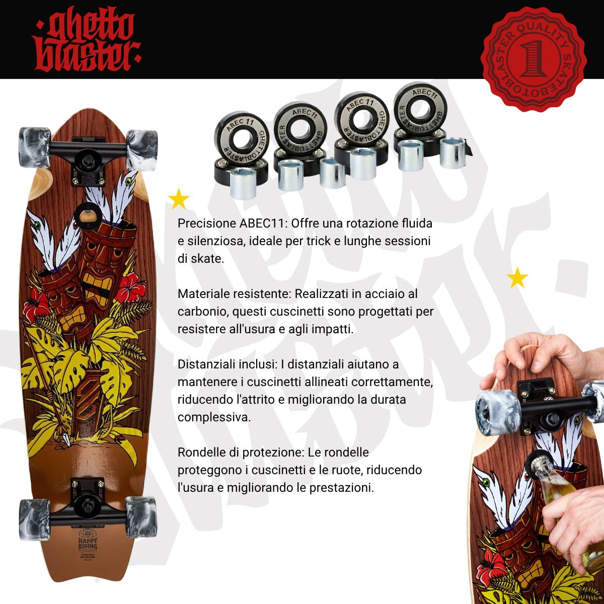 Cruiser 33" Skateboard Second Hand Ghettoblaster – Valutazione 9/10 - ghettoblasterwear