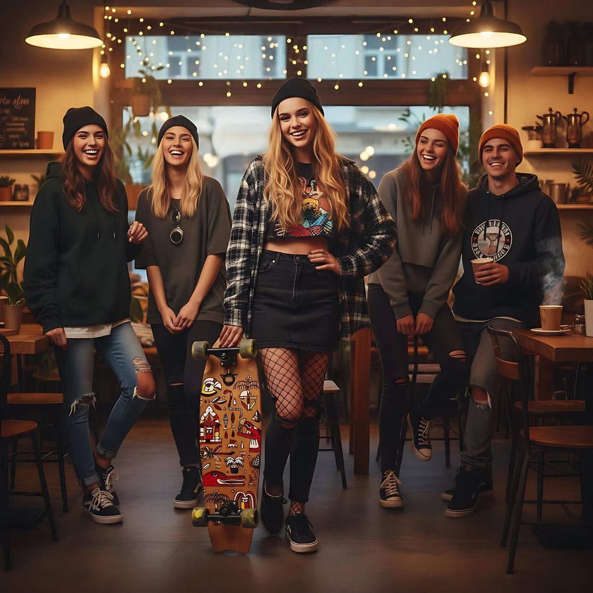 Cruiser Fishtail Geroglifics 30" - ghettoblasterwear