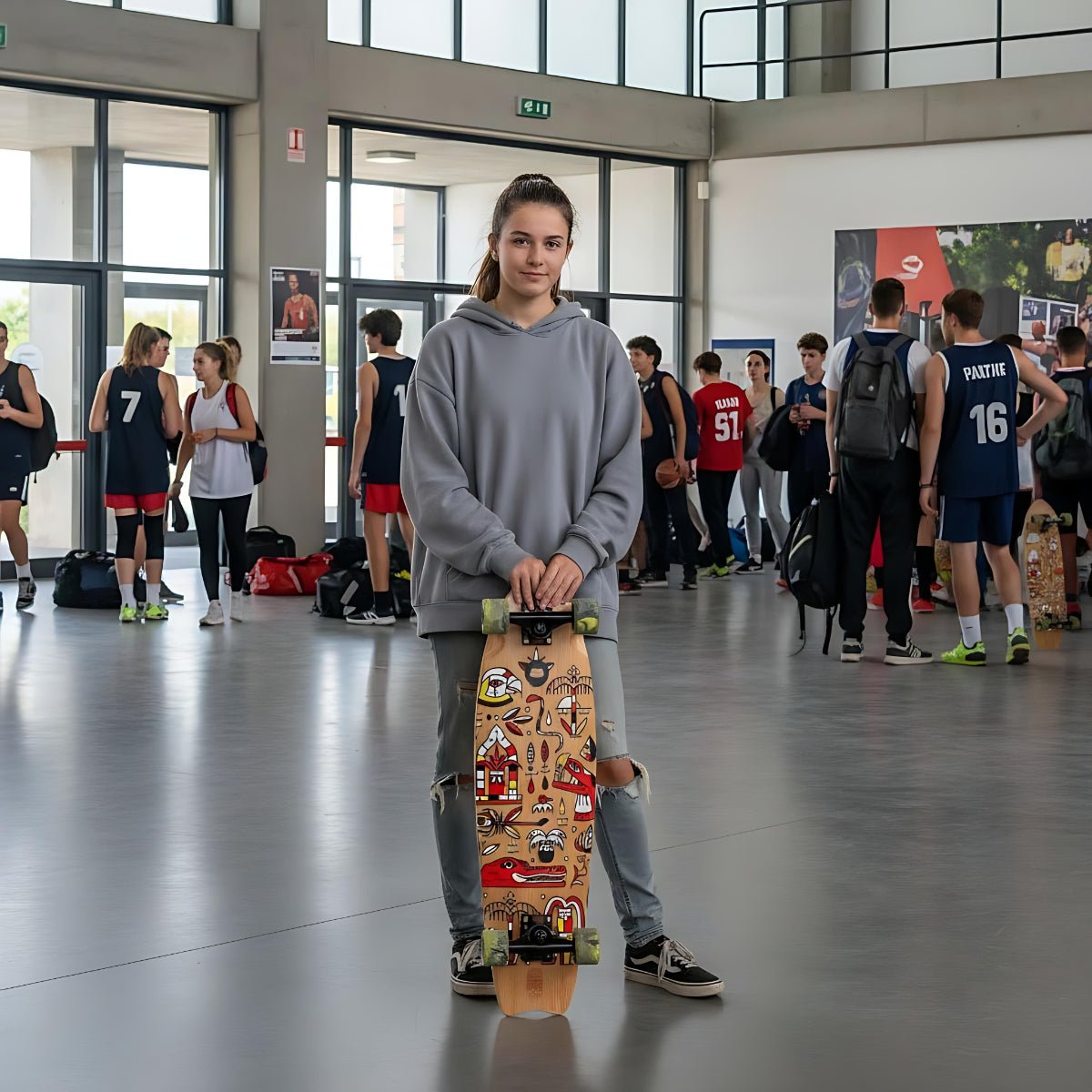 Cruiser Mid Fishtail Geroglifics 33" - ghettoblasterwear