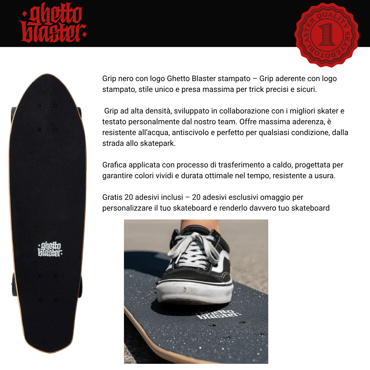 Cruiser Skateboard Second Hand Ghettoblaster – Valutazione 6/10 - ghettoblasterwear