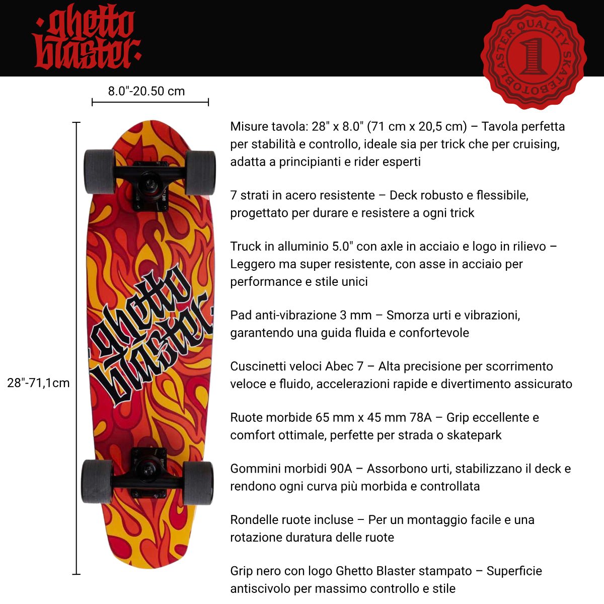 Cruiser Skateboard Second Hand Ghettoblaster – Valutazione 6/10 - ghettoblasterwear