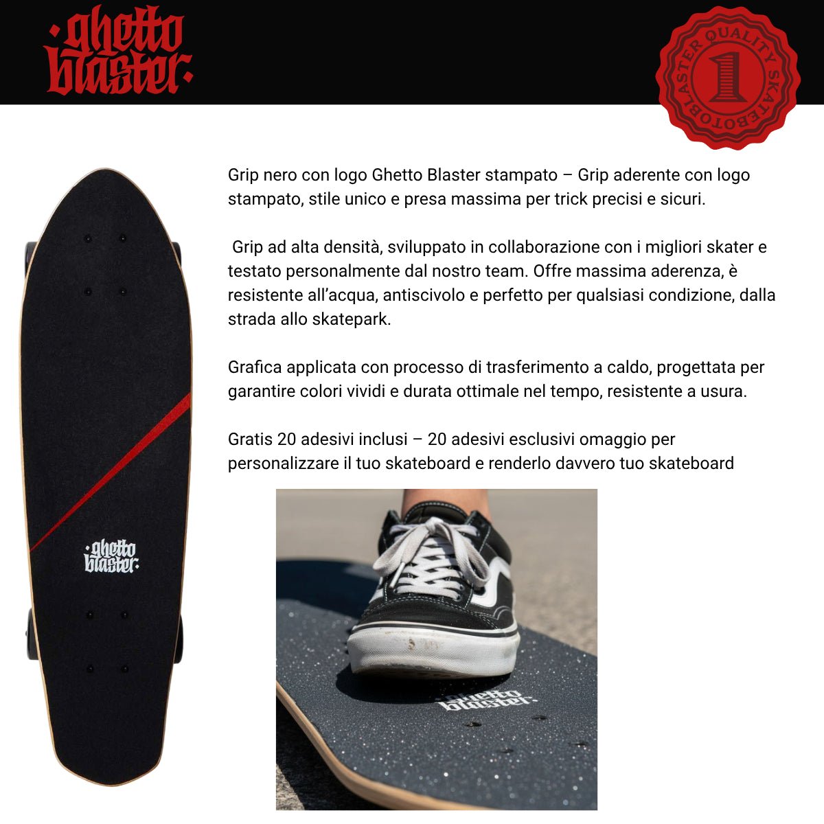 Cruiser skateboard Tropical 28" - ghettoblasterwear