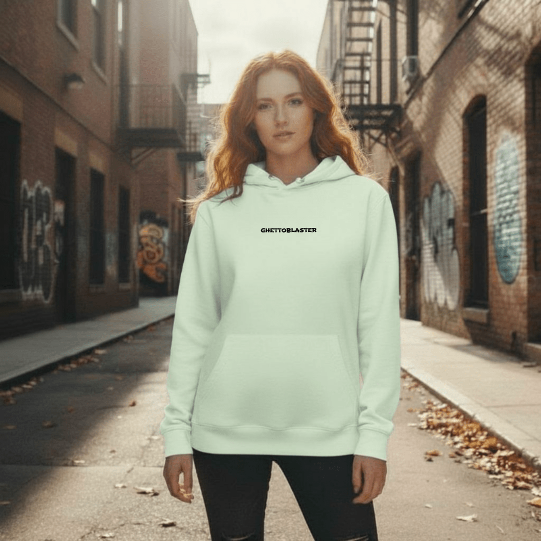 Felpa con Cappuccio Central District Ice Blue A - ghettoblasterwear