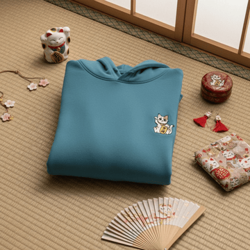 Felpa con Cappuccio Meow Petrol - ghettoblasterwear