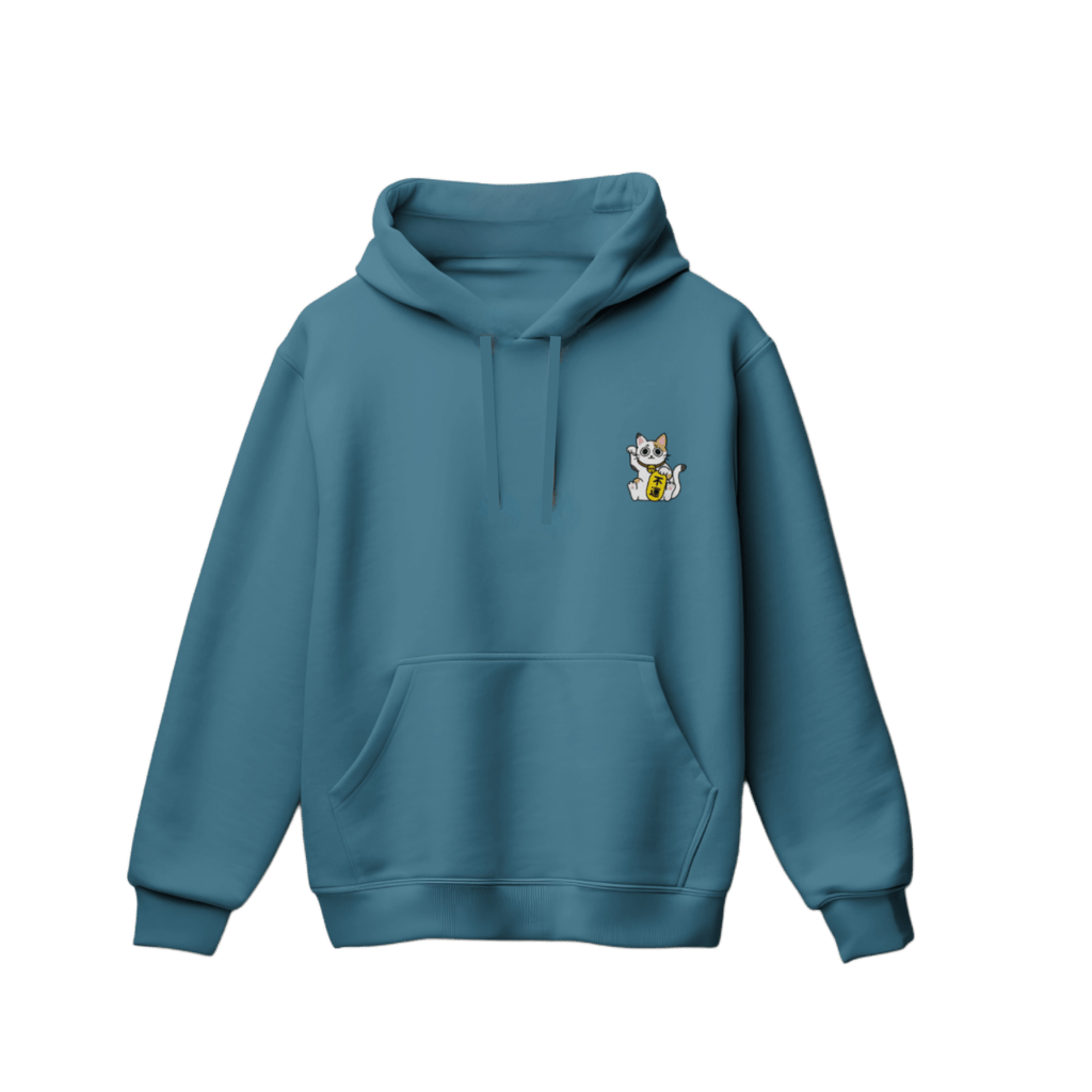 Felpa con Cappuccio Meow Petrol - ghettoblasterwear