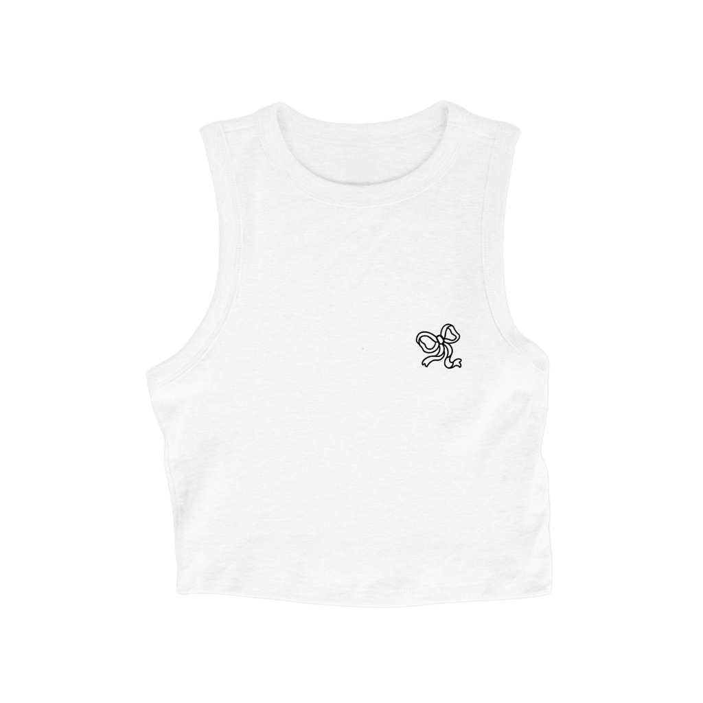 Fiocco Crop Top White - ghettoblasterwear