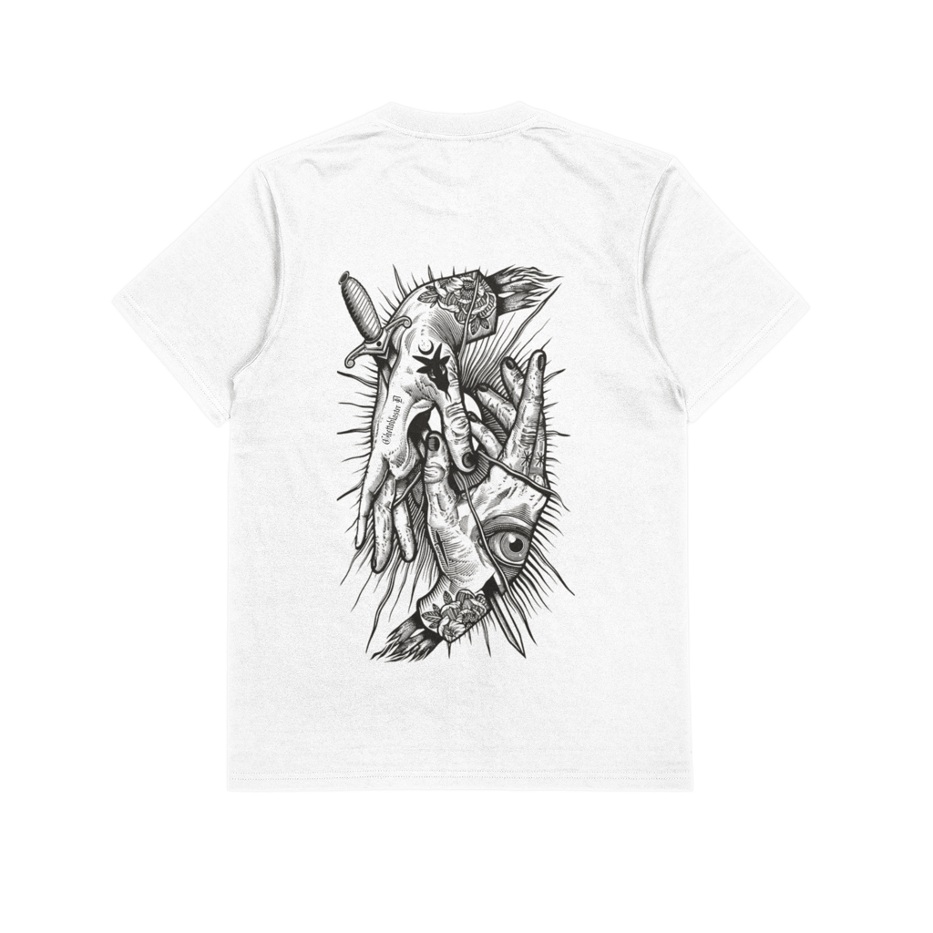 Hands Tee White - ghettoblasterwear