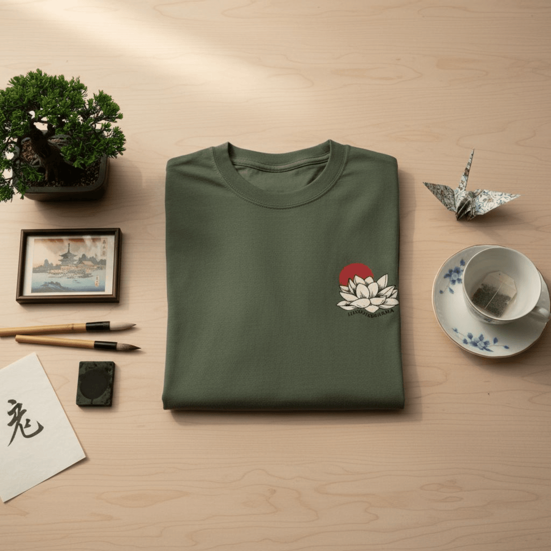 Hasunoana Tee Olive - Ghettoblaster - ghettoblasterwear